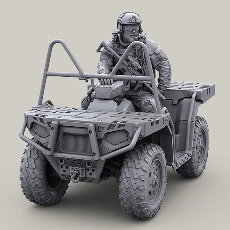 1/35 полимерный модельный комплект США спецназ современный ATV rider с Mk18 карабином(только один солдат) Неокрашенный 245 г