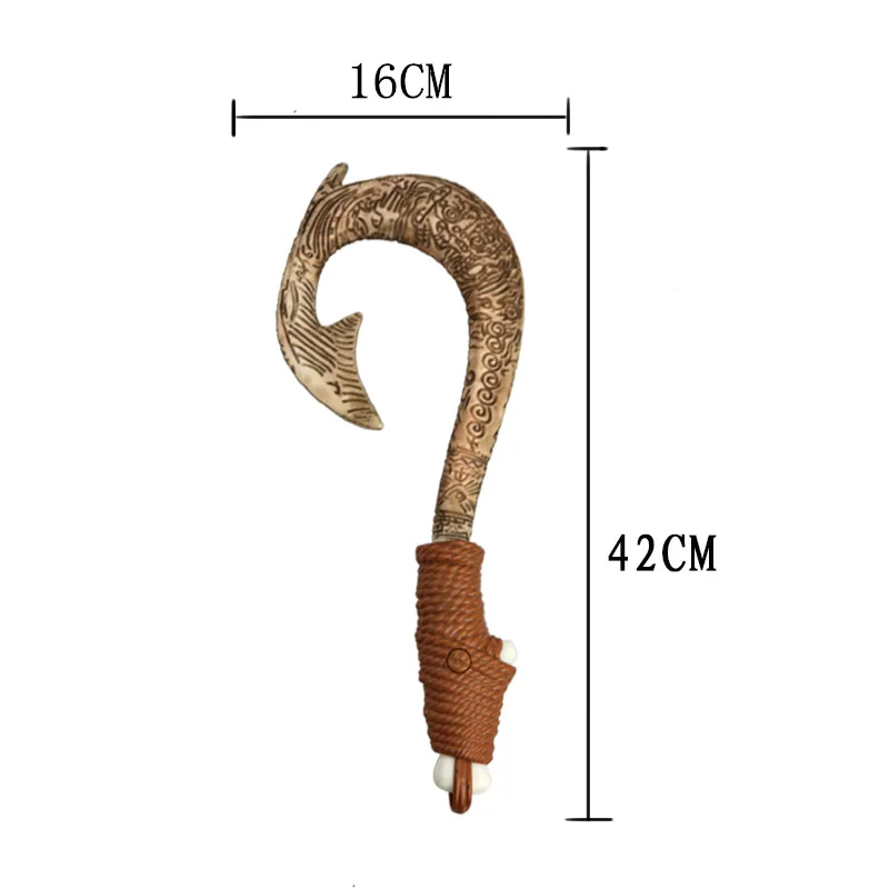 

HOT Moana Waialiki Maui Heihei LED weapons light sound saber fishing hook Action Figures Moana Adventure lightsaber Toy Gift