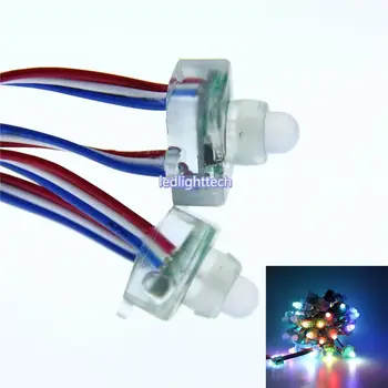 

50-500x full Color Digital RGB WS2811 LED Pixel string 12mm 12V WP IP68 Square