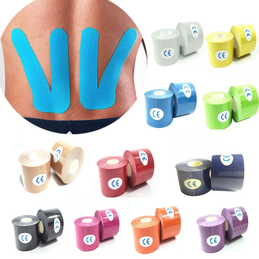 

Elastic Bandage Cotton Adhesive Tape Sports Injury Muscle Strain Protection Kinesiology Tapes Taping