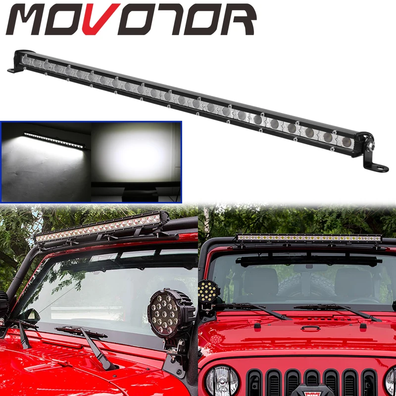 

26 Inch 72W Led Bar for Universal Car Roof Accessories Super Slim Spotlight 12V 24V 4x4 Offroad Combo for Niva Lada Lamps 1Pcs