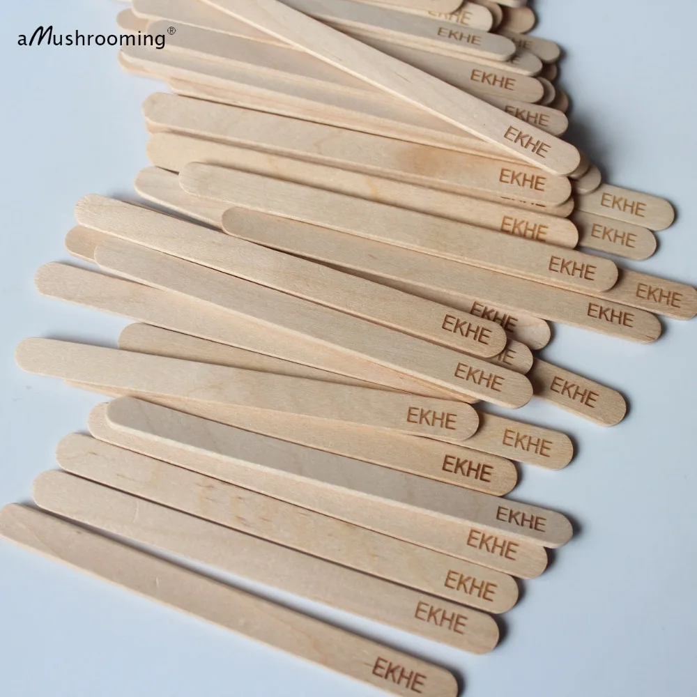

popsicle stick Personalized Birch Ice Cream Stick (300pieces) 114x10x2mm Wooden natural sticks LOGO Pop Sticks Factory Supplies