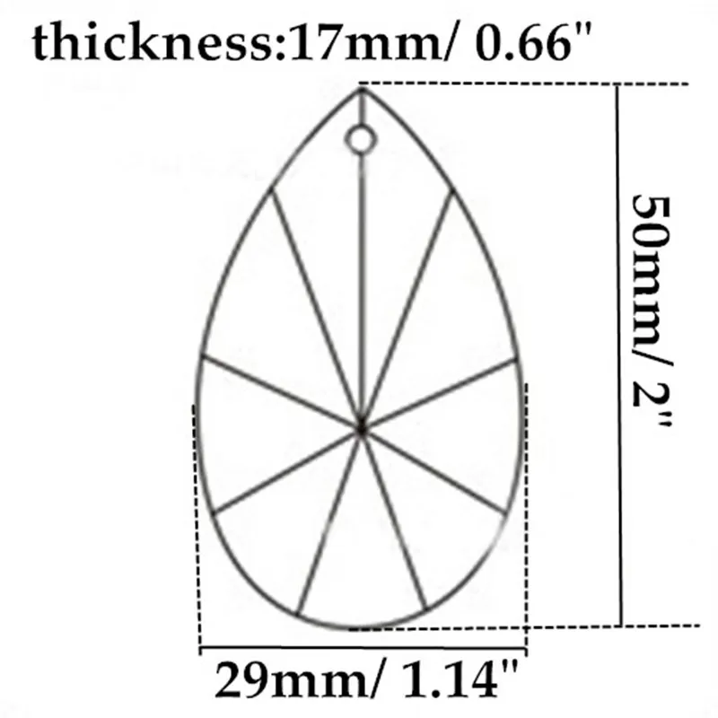 HIERKYST 1 шт. K9 Стекло призмы-кристаллы подвесные люстры Запчасти люстры УФ-лампа освещения Повесьте капли 50 мм "#1949