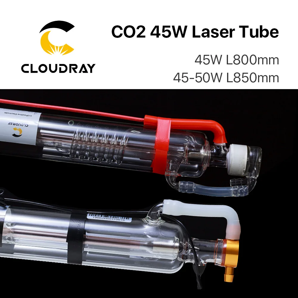 Cloudray Co2 Стекло лазерной трубки 800 мм 45-50 Вт Стекло Лазерная лампа для CO2 лазерная гравировка Резка машины