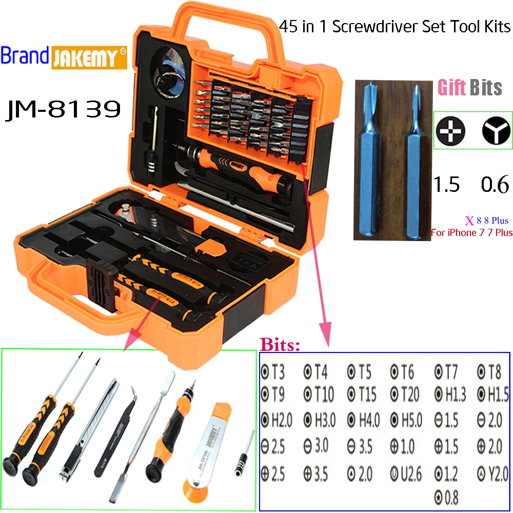New 45 in 1 Professional Screwdriver Set Precise Hand Repair Kit