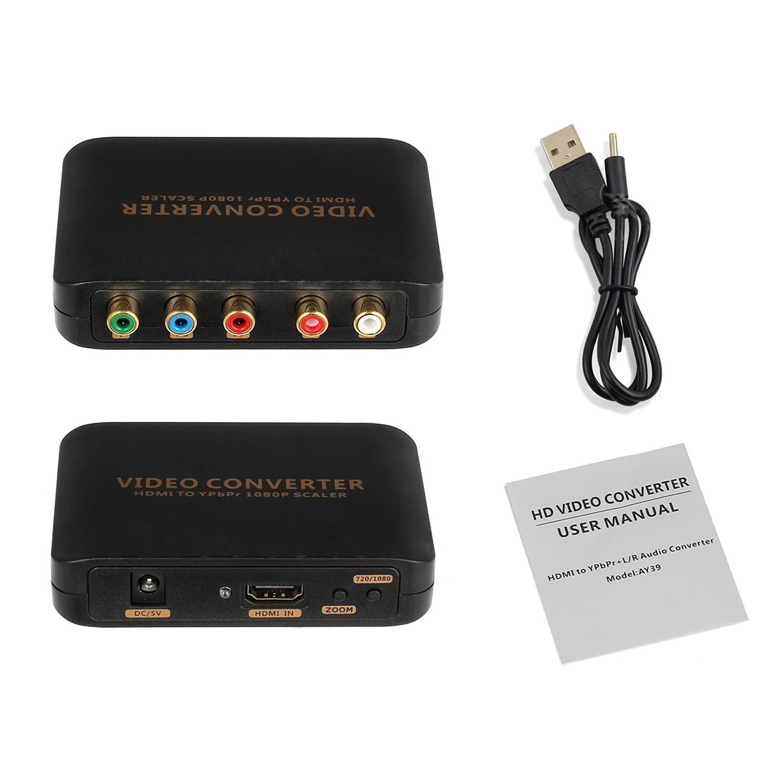 1080P HDMI к 5RCA RGB YPBPR Scaler компонент видео аудио конвертер для SKY HDTV|audio converter|hdmi to 5rcahdmi |
