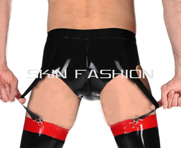 

Free shippinp!!! New arrival men undershorts latex garter short pants