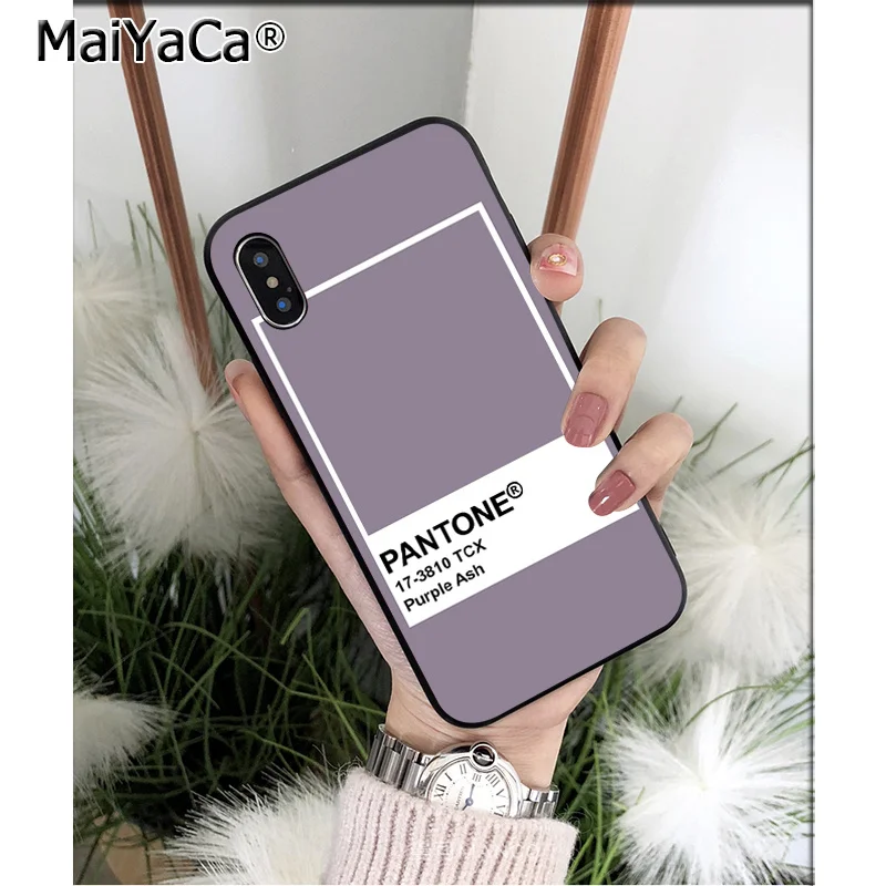 Мягкий силиконовый чехол MaiYaCa Pantone для Apple iPhone 8 7 6 6S Plus X XS MAX 5 5S SE XR|Чехлы-накладки| |