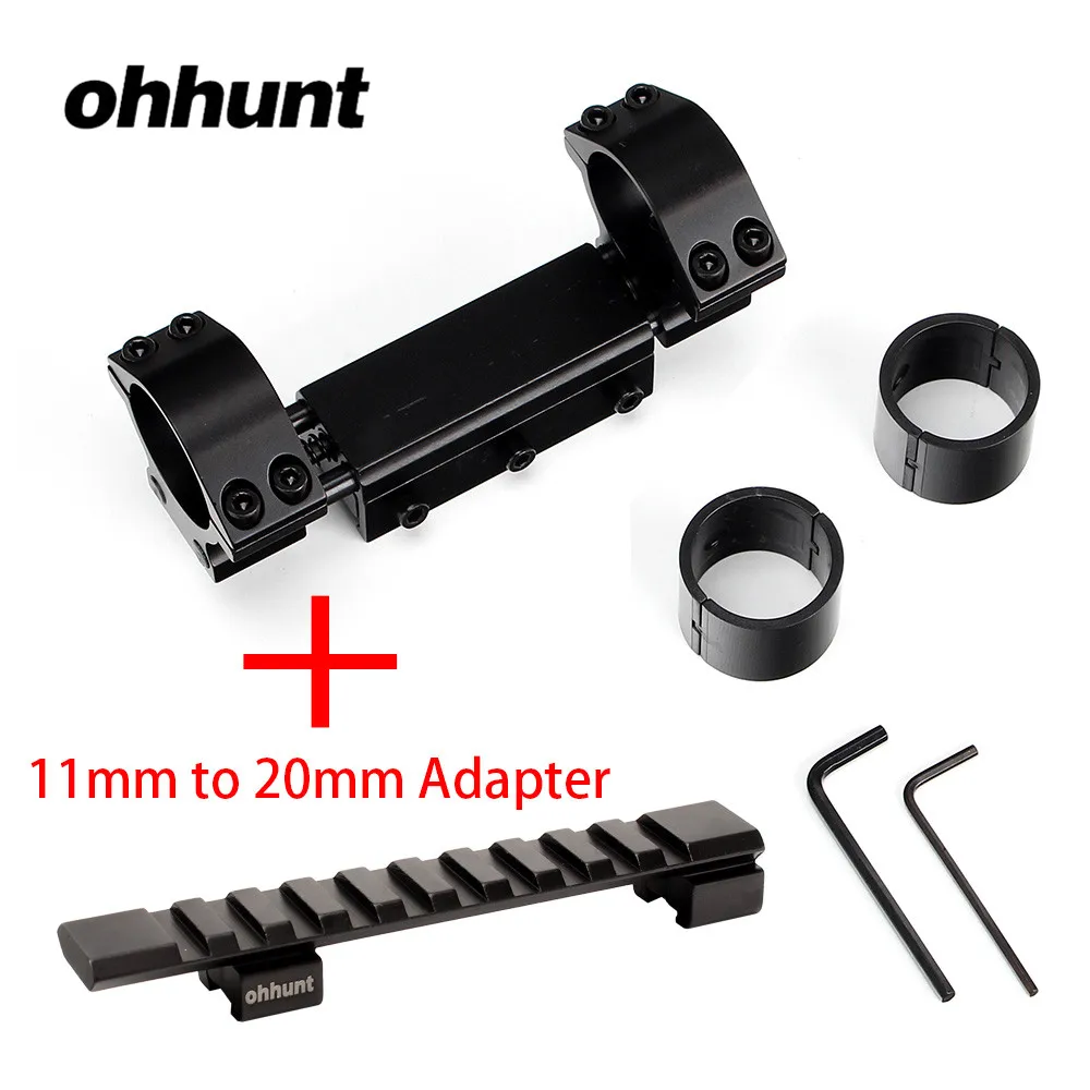 Ohhunt кольца для прицела винтовки 30 мм/25,4 мм прицел Zero Recoil Mount Picatinny Weaver Rail Adapter Base для охоты Airgun Rifle Scope - Цвет: No.4