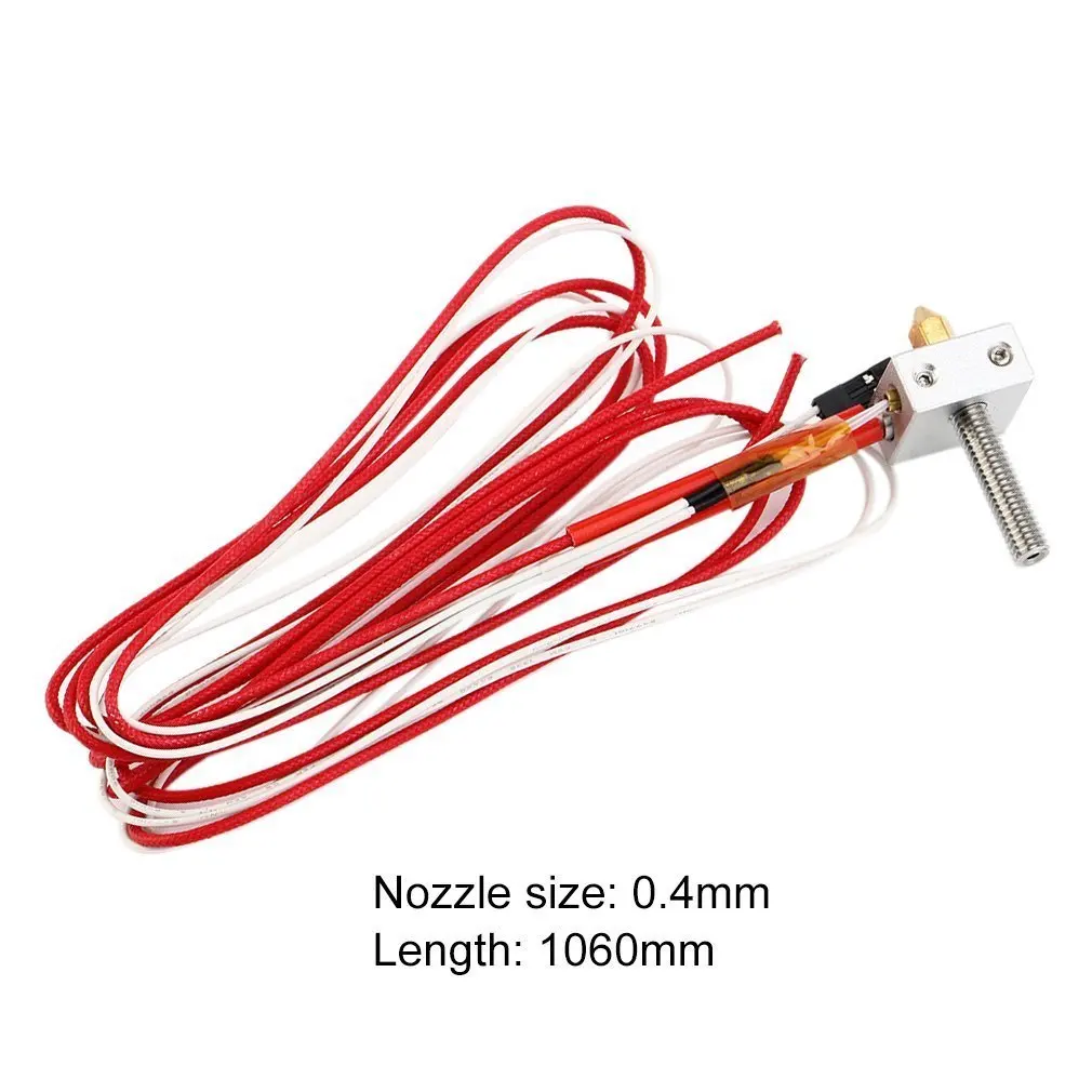 

DIY Hotend Kit Nozzle MK8 Extruder Throat Heater 1.75mm/0.4mm Extruder Heater Block For Anet A2 A8 3D Printer Parts Universal