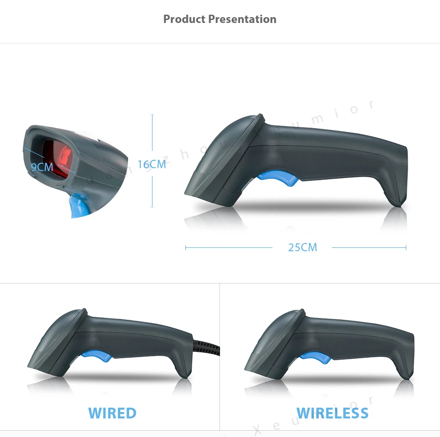 Xeumior портативный беспроводной сканер штрих-кодов 1d лазерный беспроводной считыватель штрих-кодов инвентарный штрих-код пистолет POS код штрих-ридер
