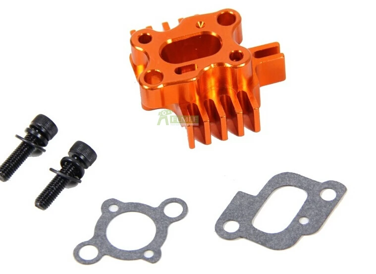 

Alloy CNC Aluminum Intake Manifold Carburetor Mount for 26cc 29cc 30.5cc Engine Fit for 1/5 HPI ROVAN KM BAJA Losi 5ive T