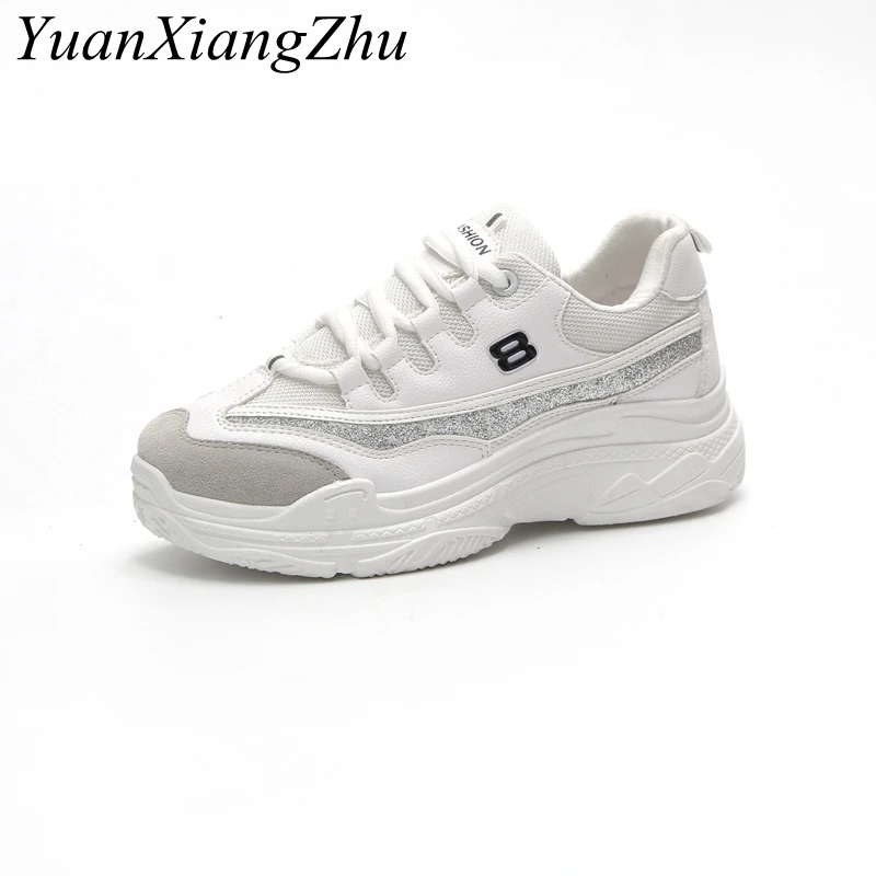 

Harajuku Sneakers Women Casual Shoes 2018 Summer New Fashion White Womens Platform Shoes Comfortable Non-slip Woman Shoes