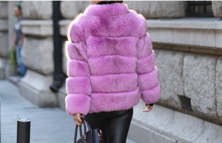AYUNSUE, короткое пальто из натурального меха лисы, зимнее пальто, женская одежда, осенняя Роскошная куртка, элегантные пальто Abrigo Mujer KJ965