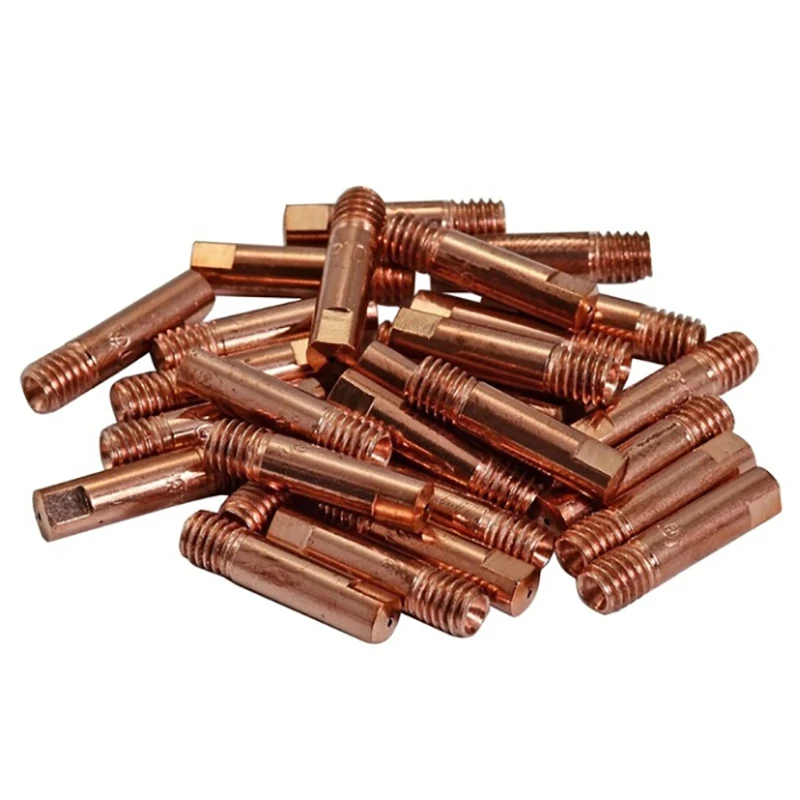 

ELEG-20pcs CO2 Mig Contact Tips 0.8x25mm For MB15 15AK Mag Mig Welding Torch Consumables Accessories