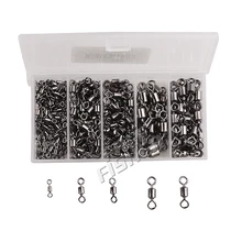 250 шт./компл. рыболовные Вертлюги соединитель крюк твердые кольца сплит из нержавеющей стали 8#/4#/1# морские рыболовные снасти аксессуары