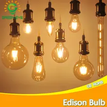 Ретро антикварная Светодиодная лампа E14 E27 ампула винтажный светодиодный светильник Эдисона с нитью накаливания лампада 220 В светодиодная Энергосберегающая лампа светильник в форме свечи s лампа