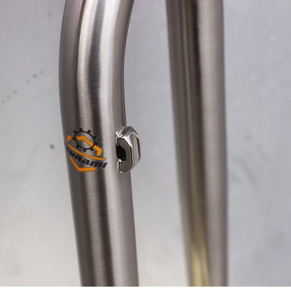 TSUNAMI хромированная сталь 26 27," 29" MTB жесткая вилка 1 1/" 28,6 мм дисковый тормоз классический Серебряный Рейнольдс 520 горный велосипед 650B вилки