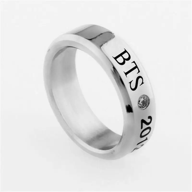 KPOP BTS Ring Stainless Steel Finger Rings Bangtan Boys V Jung Kook Jimin RM Suga Jewelry Rings Accessories For Men Women Female