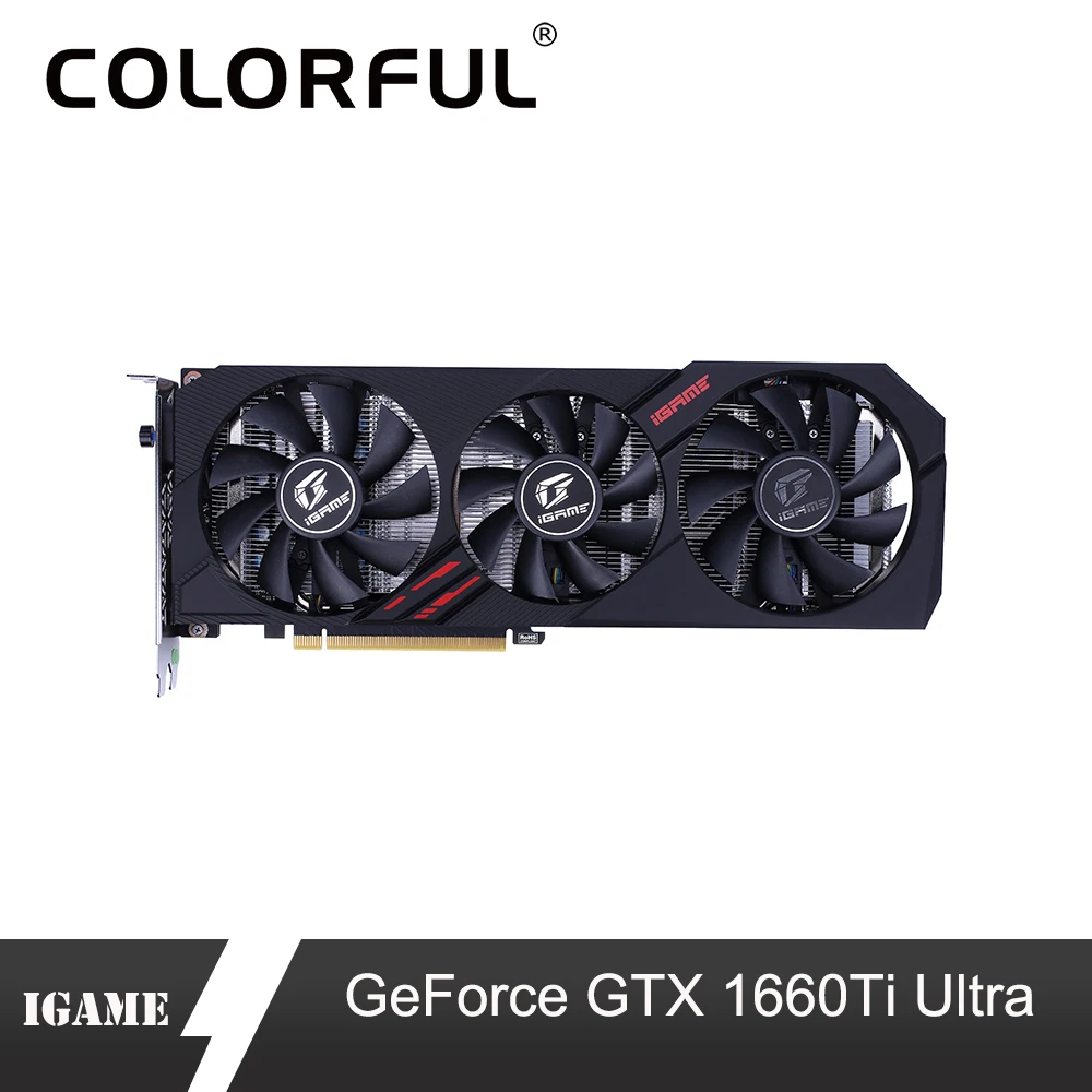 

Colorful iGame GeForce GTX 1660 Ti Graphic Card Ultra Nvidia GPU GDDR6 6G GTX 1660Ti 192 Bit PC Video Card For PCI-E 3.0