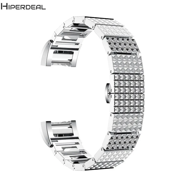 Luxurious Replacement Genuine Stainless Steel Bracelet Watch Strap For Fitbit Charge 2 Smart Watch  QIY23 D3S