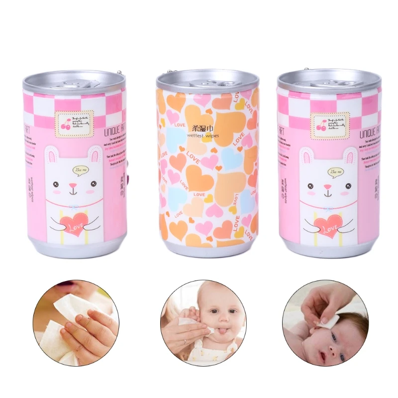 30 Sheets Creative Kids Baby Mini Wet Paper Wipes For Home Travel Use Convenient Baby Care New