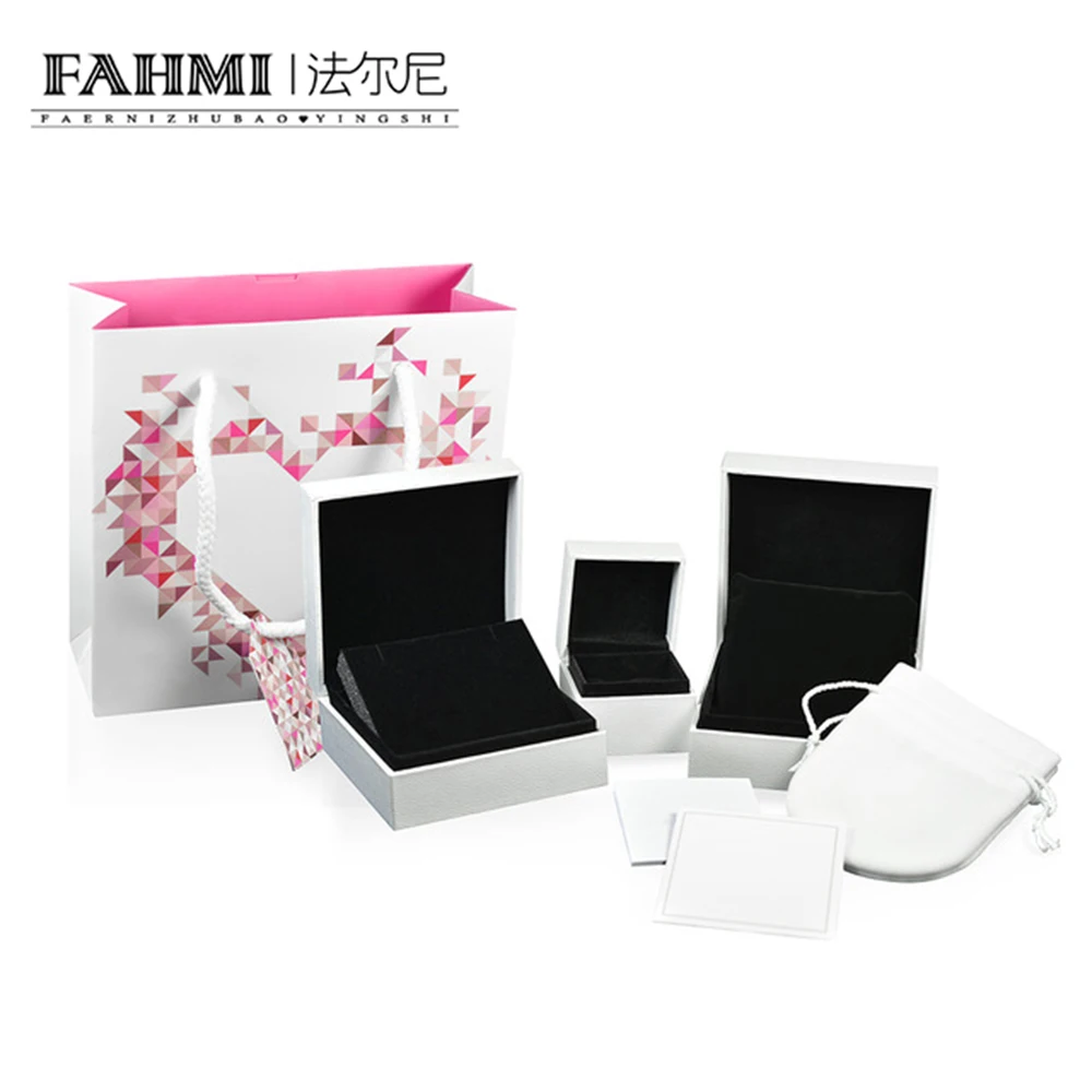 

FAHMI Sterling Silver Necklace Jewelry Pendant Fashion Earrings Bracelet Box, Set Gift Gift box
