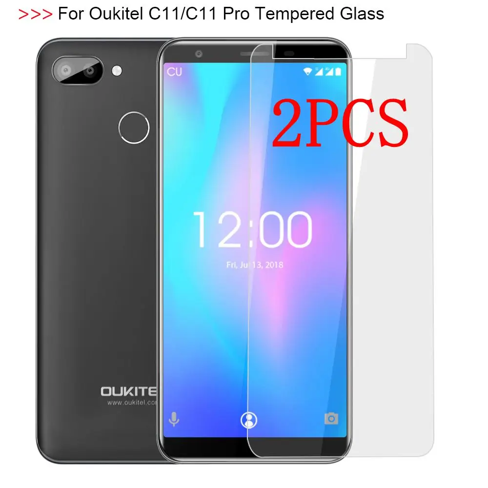 Высококачественное Закаленное стекло для Oukitel C11 Pro 2 шт. защитная пленка экрана