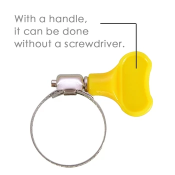 

10PCS Clamp With Plastic Range Key-Type Adjustable Zinc Alloy Hose Clamp Pipe Handle For Gas Tank, Faucet, Drain Pipe Pack