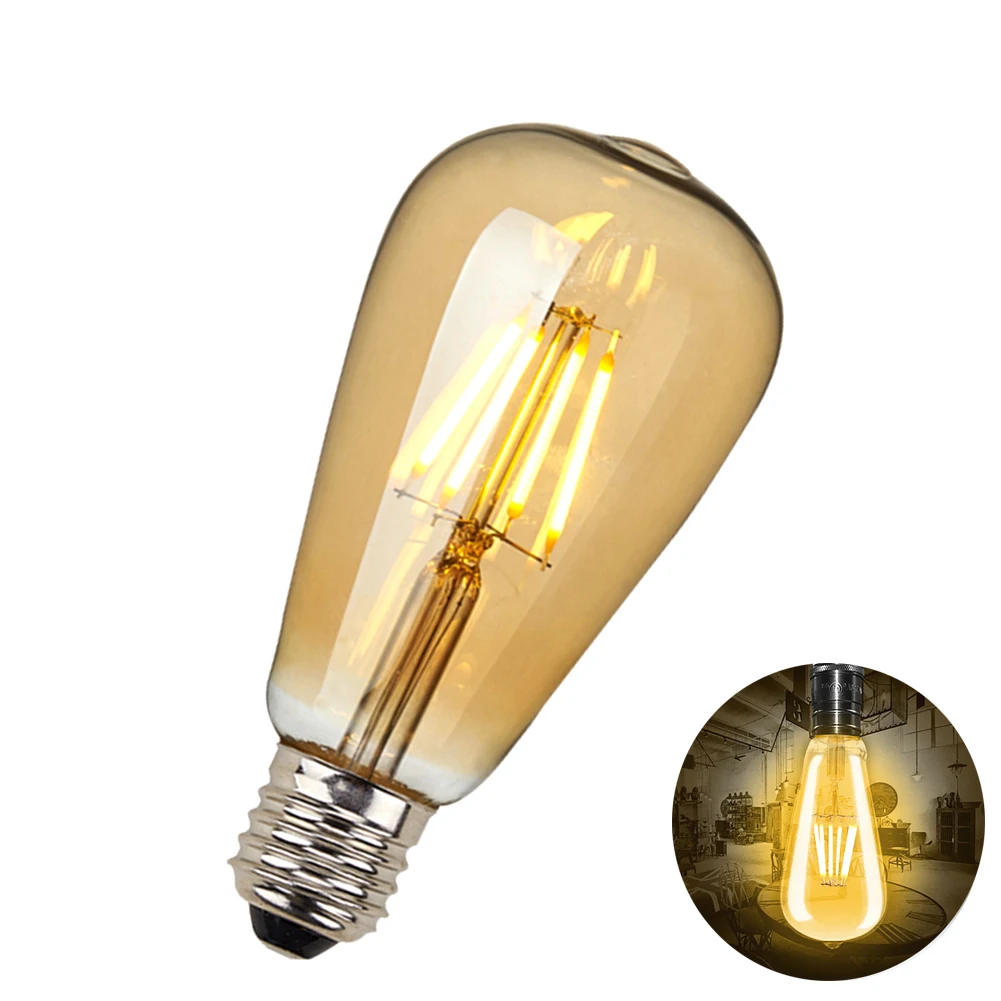 Ampoules LED vintage Edison 8 W B22 à baïonnette avec filament, style  antique décoratif, économie d'énergie Blanc Chaud Antique Lampe 8W 240V :  : Luminaires et Éclairage