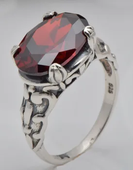 

Free shipping custom processing Classical western palace restoring ancient ways is costly and 925 silver series garnet rings