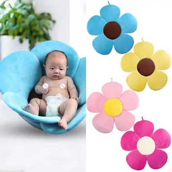 

Infant Bathtub Cushion Bath Seat Adjustable Flower Ultra Soft Short Plush Foldable Baby Bath Support Mat Baby Care 80 cm