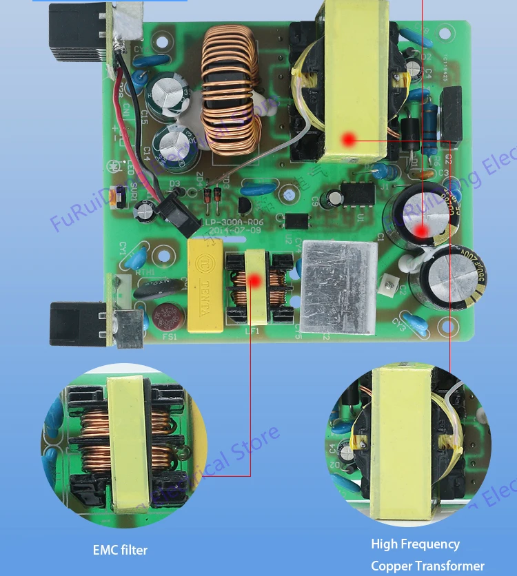 Выход DC5V, 12 V, 24 V, 48V LP блок питания AC DC с функцией цифрового дисплея din-рейку импульсный источник питания 500w SMPS