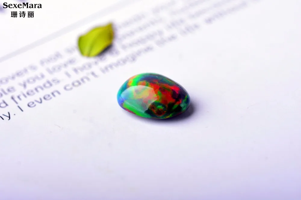 

Australia7.15carat black opal opal color bare stone gem Opal Ring Pendant opal Perfect scintillation ring surface