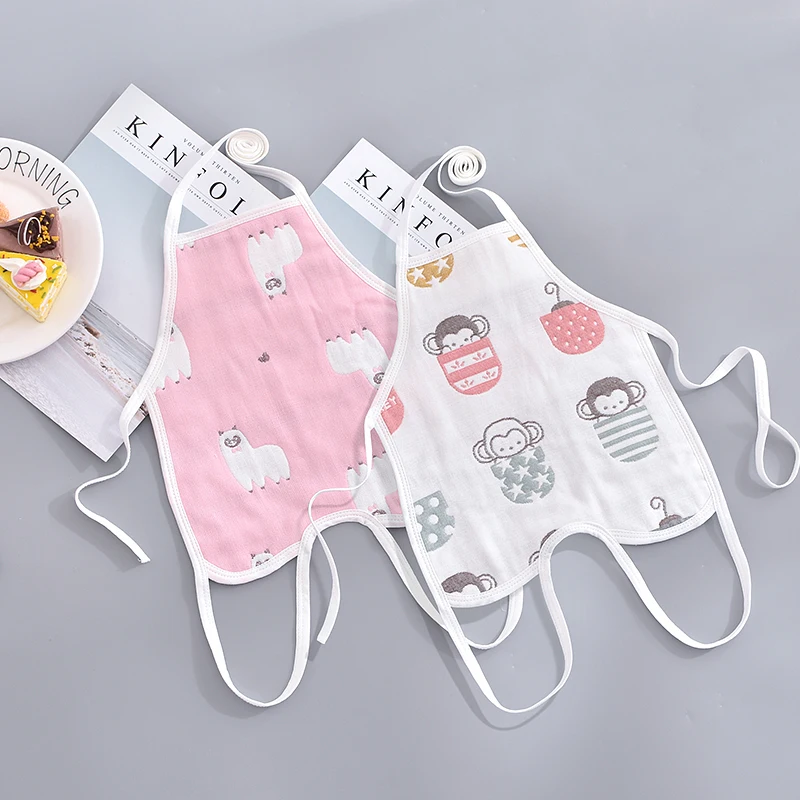 

Gauze Baby Bibs Cotton Waterproof Burp Cloth Bandana Bib Cartoon Babetes Stuff Baberos Girls Boy Bavoir Kid Bavaglini Apron B405