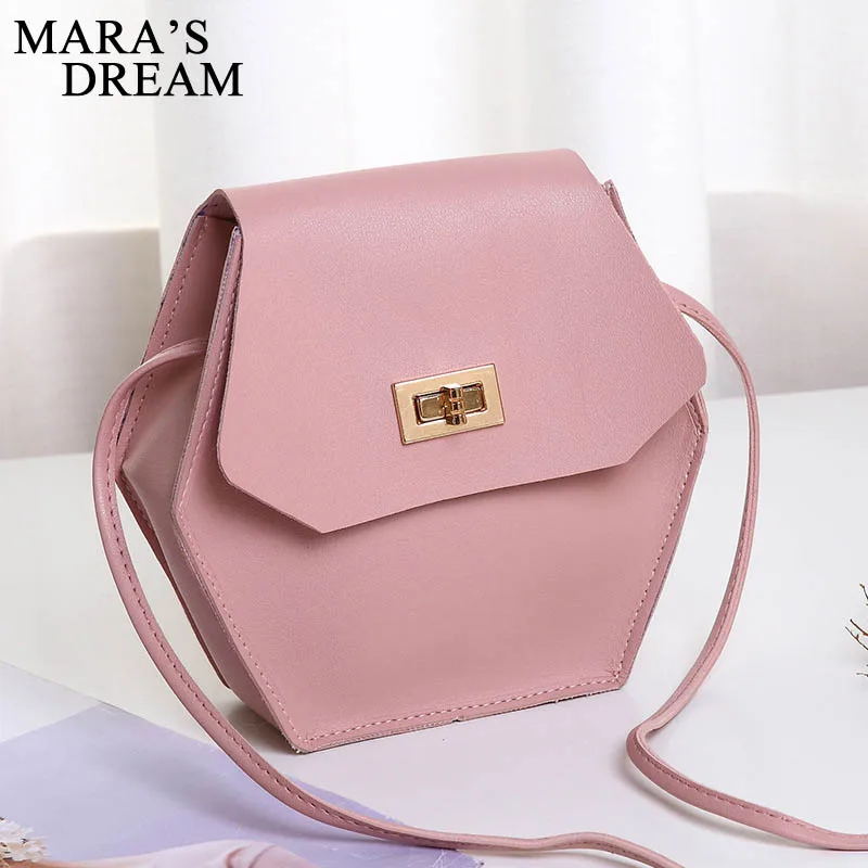 Mara's Dream новая текстурированная сумка с застежкой, Япония и Южная Корея, одноцветная Шестигранная сумка, простая сумка для мобильного телефона, Диагональная Сумка