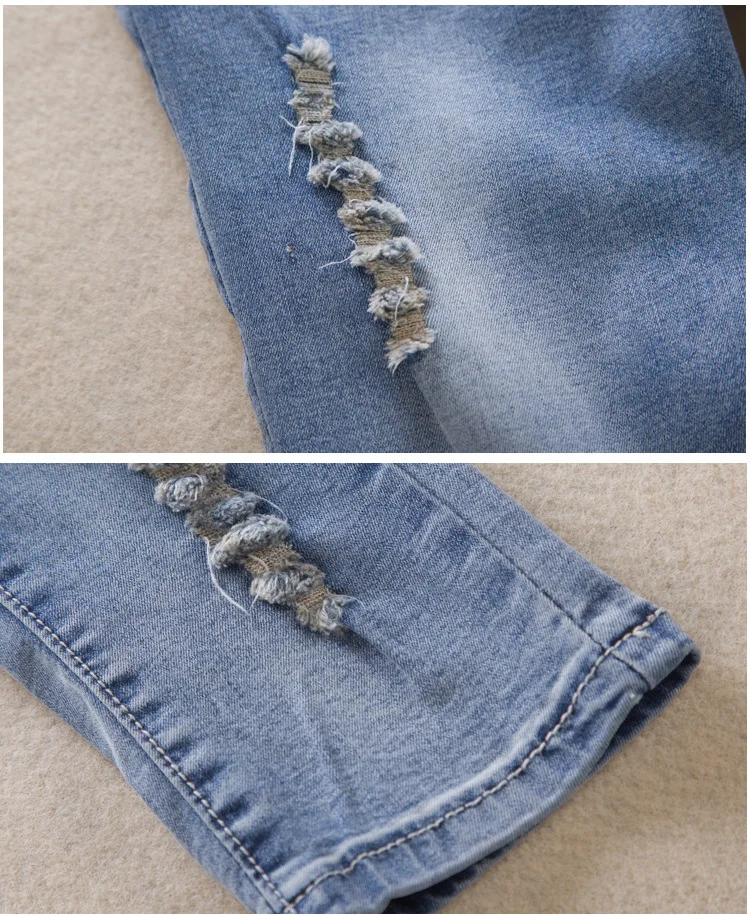 Maternità Dei Jeans Autunno della Molla Denim Tenere Up Del Ventre Pantaloni Della Chiusura Lampo Graffiato Strappato In Gravidanza Pantaloni Della Matita di Abbigliamento
