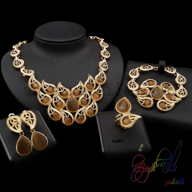 

free shipping!! saudi arabic jewellery sets/ gold color jewelry set for woman