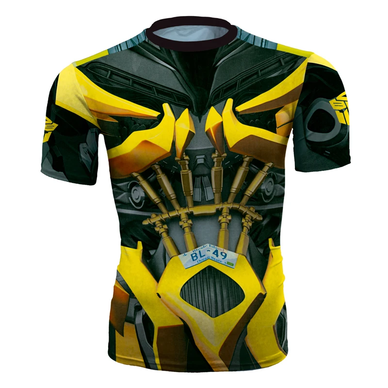 Unique Men/Women Print Bumblebee Design 3D T Shirts Short Sleeve Tee T-Shirt Summer Round Collar Short Sleeve T-shirt  1667-P22