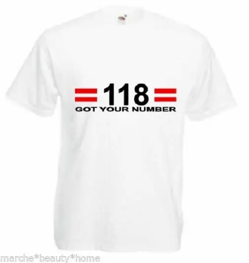 Забавная футболка с надписью 118 got your number нарядное платье humor Мужская большая