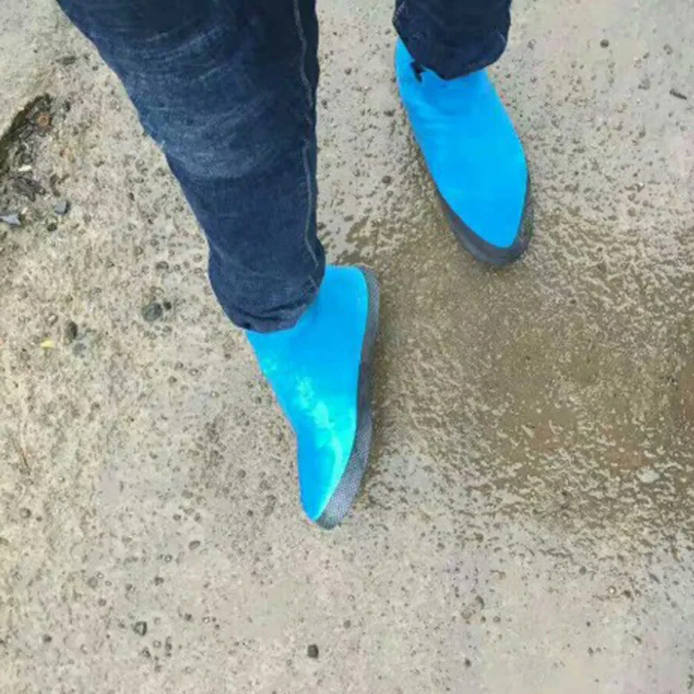 1 Pair Reusable Latex Waterproof Shoes Covers Slip-resistant Rubber Rain Boots High Quality Shoes Cover Protection Easy to rinse