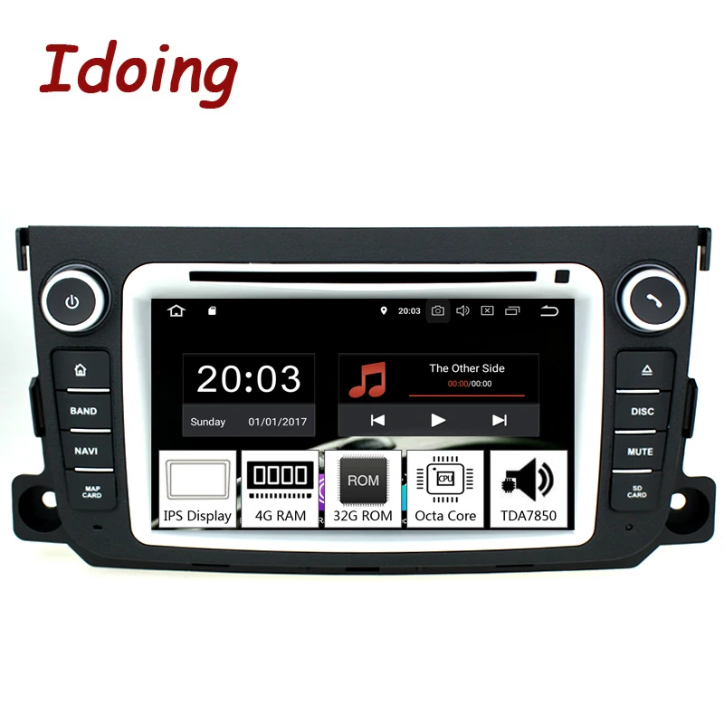 

Idoing 7"Octa Core 2Din Andriod9.0 Car Radio GPS DVD Multimedia Player 4G+32G For Mercedes-Benz Smart IPS Screen Navigation WIFI