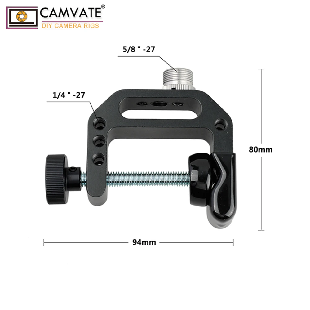 CAMVATE Ultraclamp с резьбой 5/8 &quot 27 для микрофонов C1189 аксессуары фотосъемки