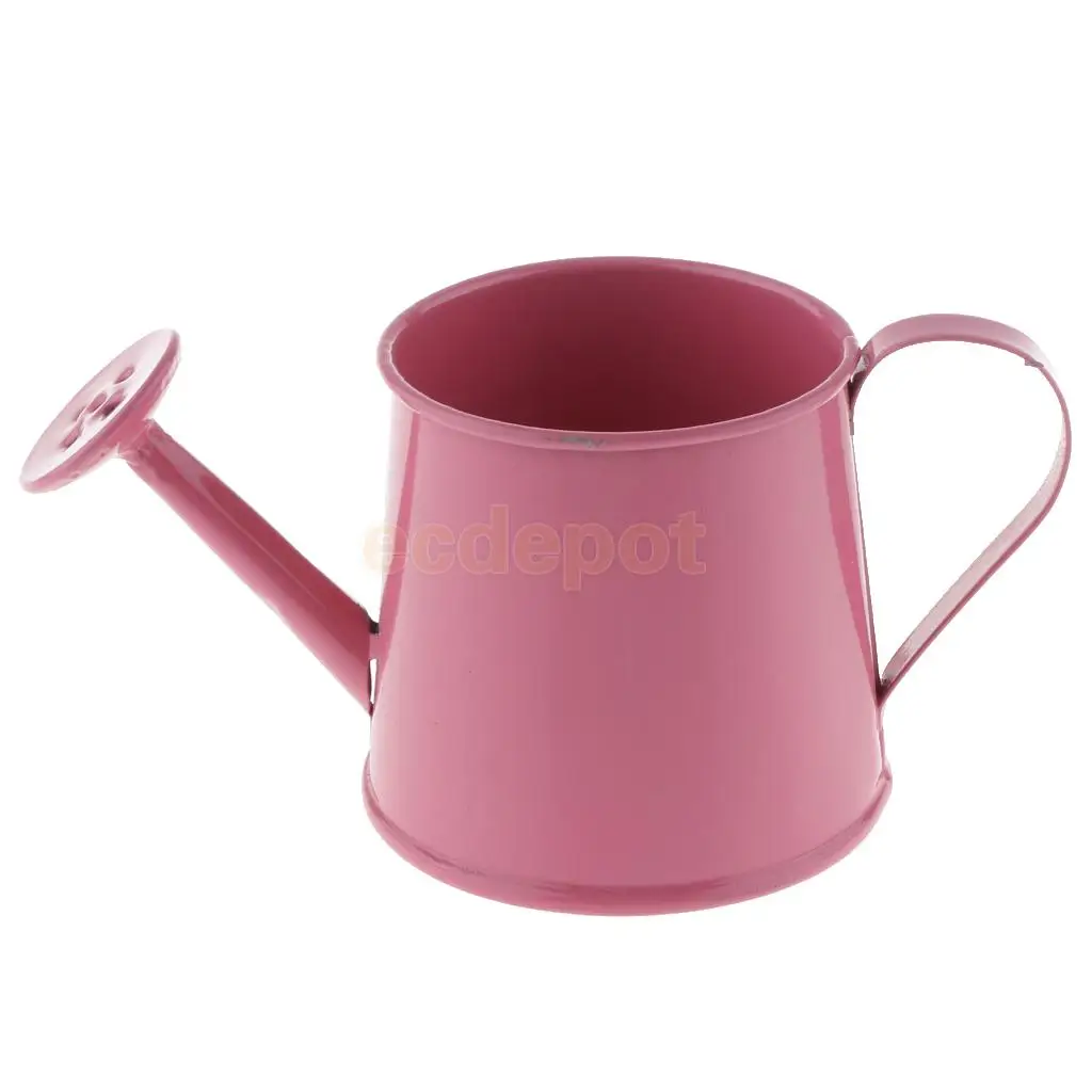 Rustic Vintage Iron Metal Watering Can Flower Bucket Vases Garden Balcony Home Office Decor