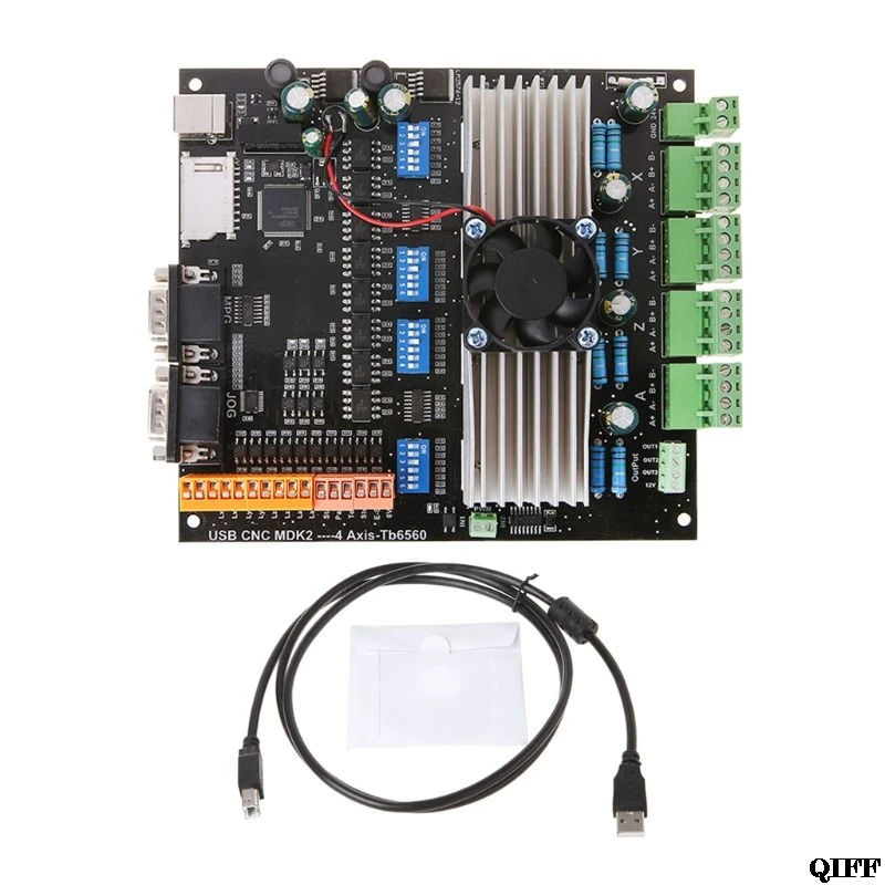 

USB MDK2 4 Axis Tb6560 Stepper Motor Driver Board 3.5A 24V with MPG Interface For CNC Engraving Jun17