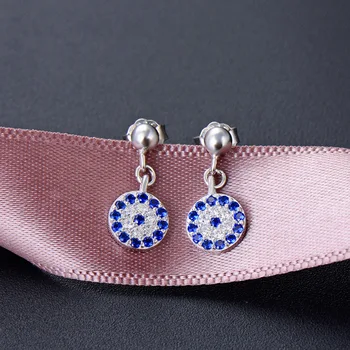 

S925 Sterling Silver Stud Earrings Women Fashion Long Earrings Zircon Jewelry with Box
