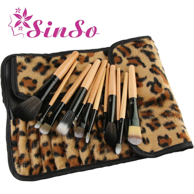 

SinSo 12pcs Professional Makeup Brushes Set Cosmetic Make Up Brush Kit Tools Powder Foundation Eyeshadow Brush With Leopard Bag
