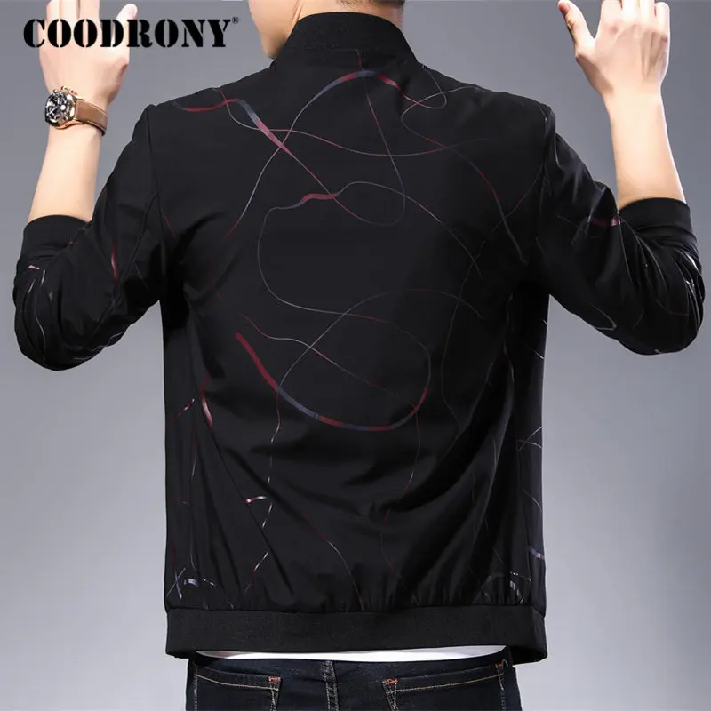 Куртка бомбер COODRONY Мужская Уличная Повседневная куртка одежда для осени и зимы