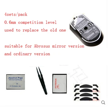 

4sets/pack Original Genuine mouseskate for razer Abyssus 0.6mm Hotline games competition level mousepad mouse feet free shipping
