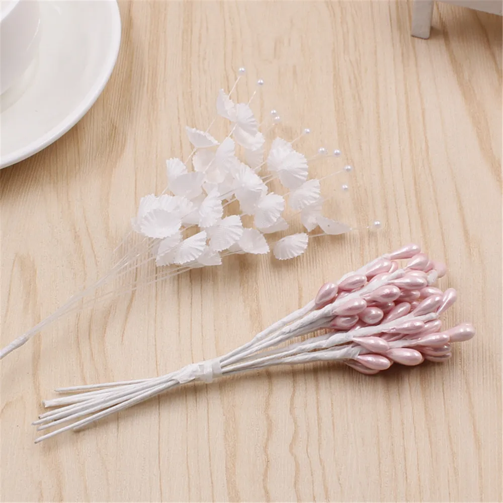 

Free shipping 10 pcs/lot artificial berry, cherry red stamens pearl wedding simulate glass DIY wedding home decoration